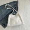 Plüsch-Beuteltasche für Damen, große Kapazität, Schultertasche, lässig, modisch, Pendlerhandtasche, Einkaufstasche