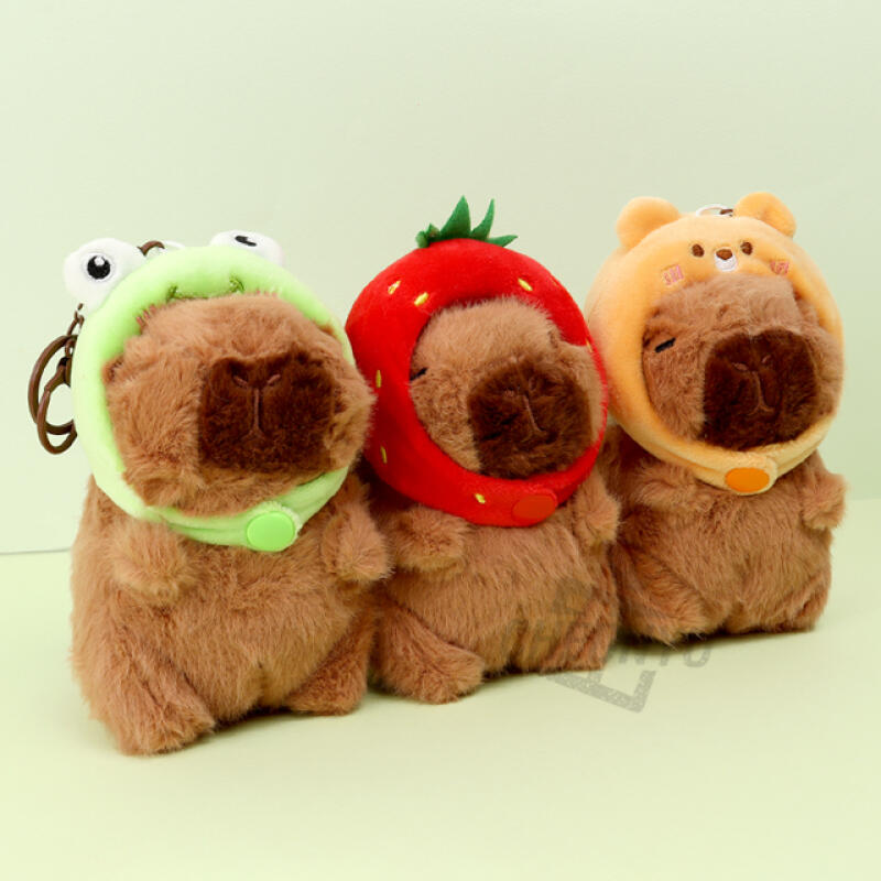 Neck Hood Big Capybara Plush Keychain_Individual (Random)