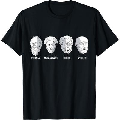 Stoische Philosophen Aurelius Sokrates Seneca Epiktet T-Shirt