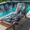 Custom Dragon Beach Towel Personalized Name Sword Fantasy Microfiber Bath Towel 160x80cm Quick Dry Swimming Pool