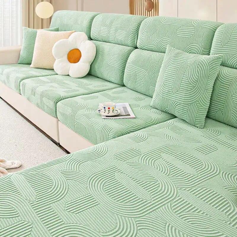 

Скандинавский геометрический диван-матрас, эластичные жаккардовые флисовые чехлы для дивана, 1/2/3/4-местный шезлонг, чехол для дивана Backrest Cover S