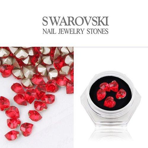 Herz V Licht Siam 6mm Nail Art Fancy Stone 5 Stück DSJ-4884-LS6