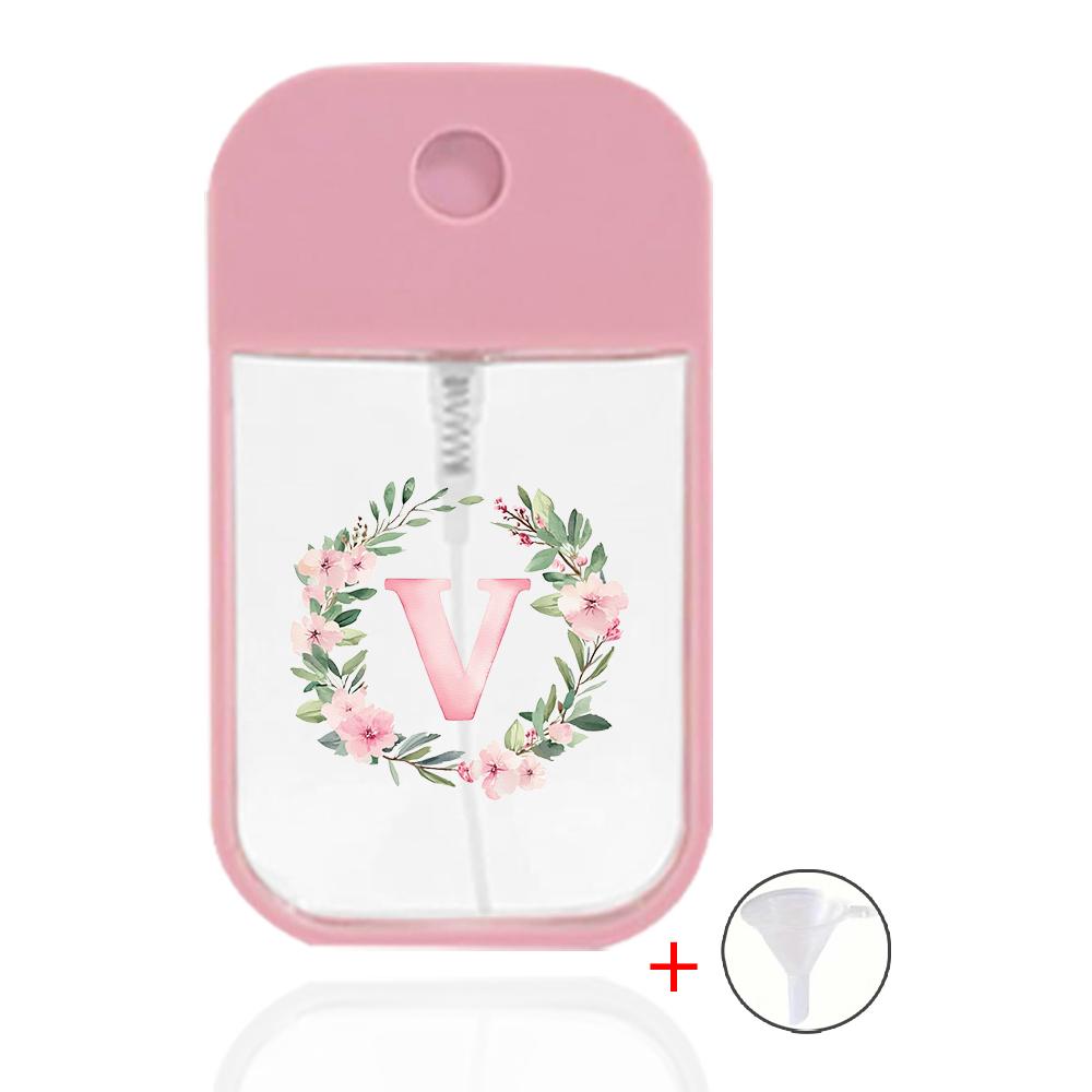 45ml Refillable Card Perfume Spray Bottle Moisturizing Sprayer Portable Alcohol Mist Dispenser Hand Sanitizer Wreath Pattern