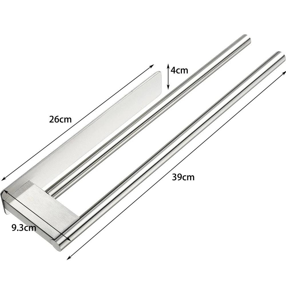 Wandmontierte Handtuchstange Edelstahl Handtuchhalter NEU Ablageregal Badezimmerorganisation