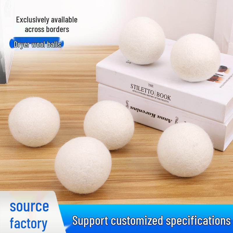 

Шерстяные шарики для сушки - Валяное средство для стирки против спутывания и статического электричества 2cm White Ball (1g)