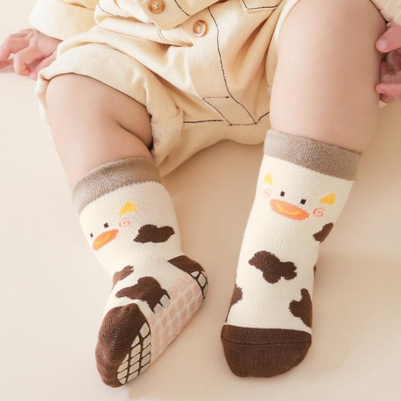Baby Anti Slip Floor Sock Newborn Footwear Spring Autumn Middle Tube Sock Boy Girl Soft Cotton Cartoon Socks Kids Cartoon Sock