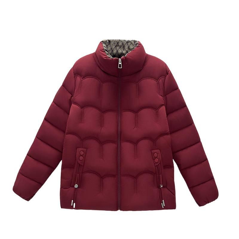 Plus Size Women's Light Quilted Down Jacket Stand Collar