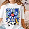 Second Grade Shirt, Bow Apple Pencil T-Shirt, Back To School Graphic Tee, Cute Student Gift