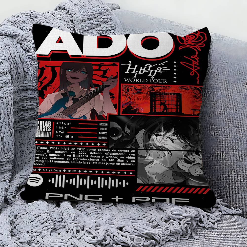 Singer A-Ado Personalized Pillow Cover Kids Bedroom Wild Party Decor Pillowcase Kid Birthday Shower Gift