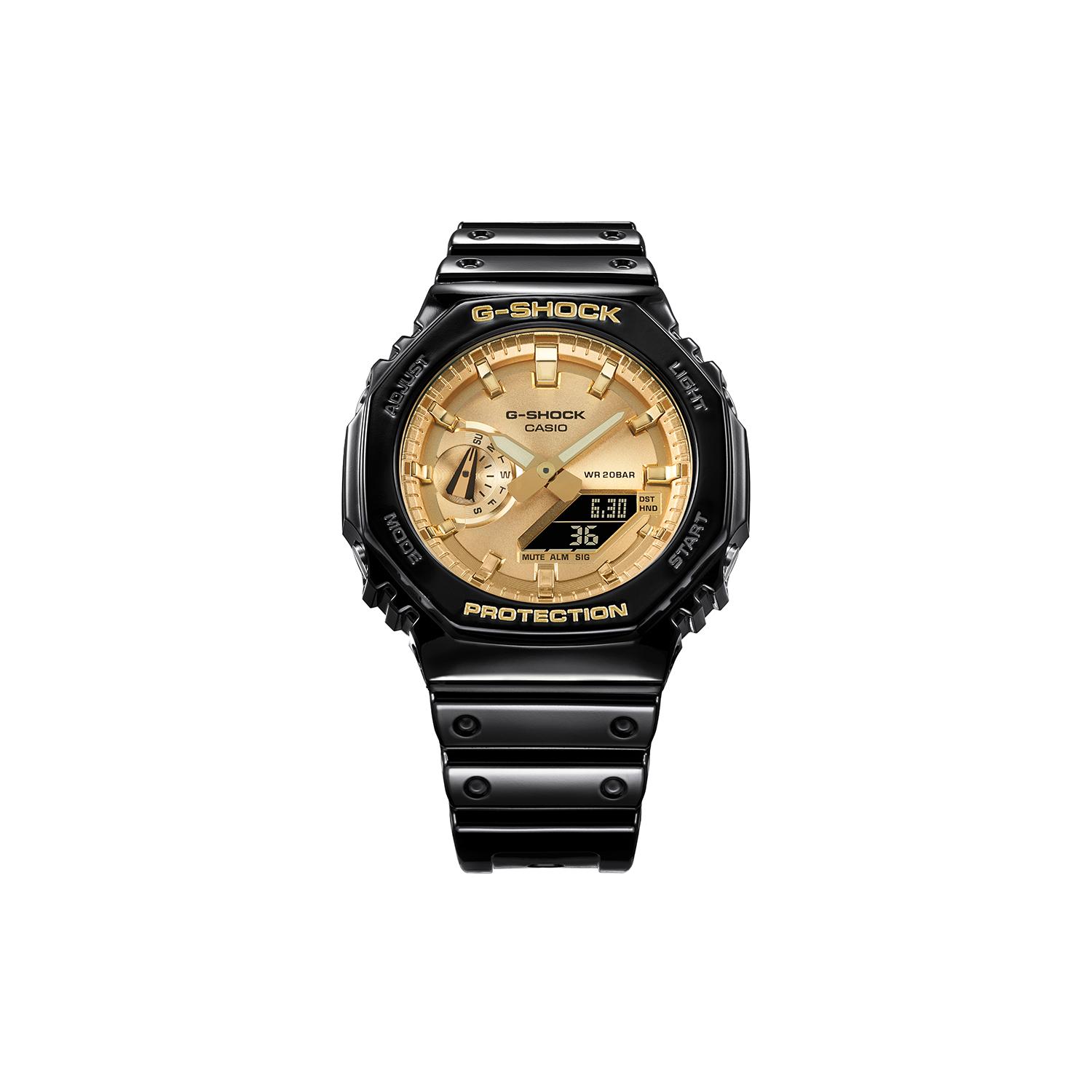 

CASIO Unisex Liquid Crystal/Analog Dual Display Series Silver Watch GA-2100 [Gold]GA-2100GB-1APR