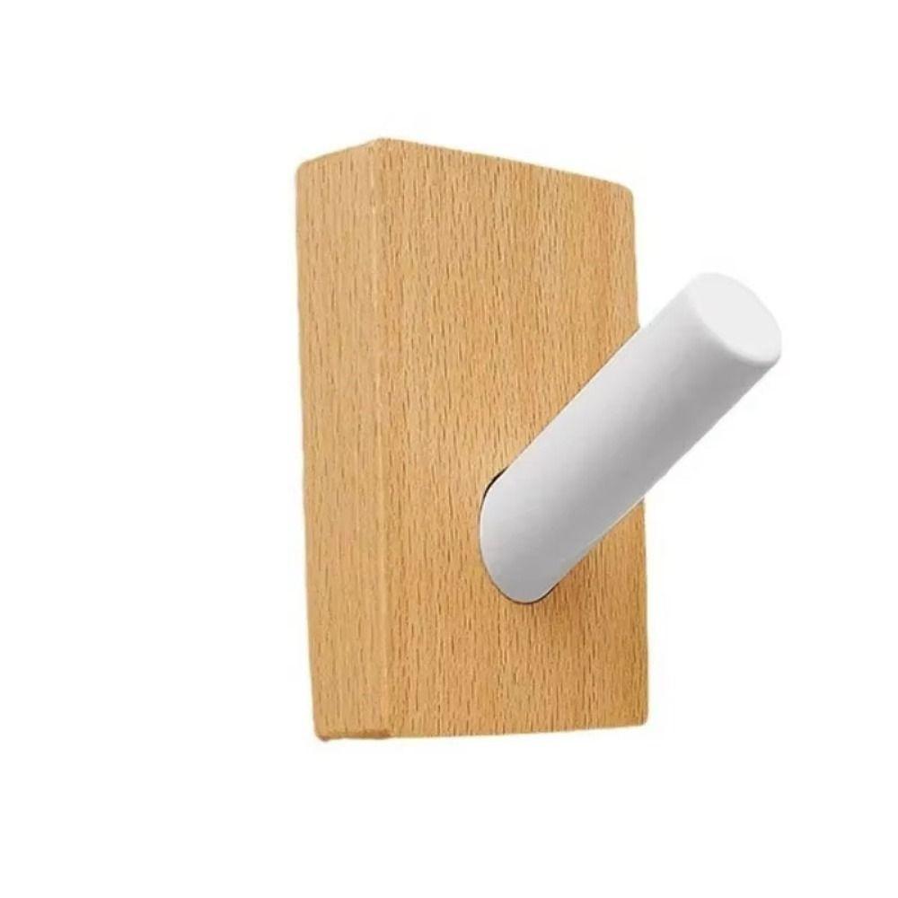 Round Design Single Hook Creamy Style Towel Hook Decorative Holder No Drilling Hook Kitchen