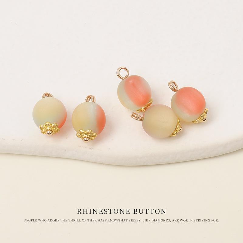 5pcs Flower Tray Gradually Change Color Buttons Chinese Style Tang Style Cheongsam Hanfu Button Shirt Cardigan Sweater Round Bead Buttons