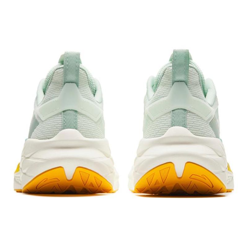 Anta Cushioning Anti Slip Wear Resistant Breathable Lightweight Rebound Low Top Running Shoes Men's Green Yellow Sneakers 912425502-3