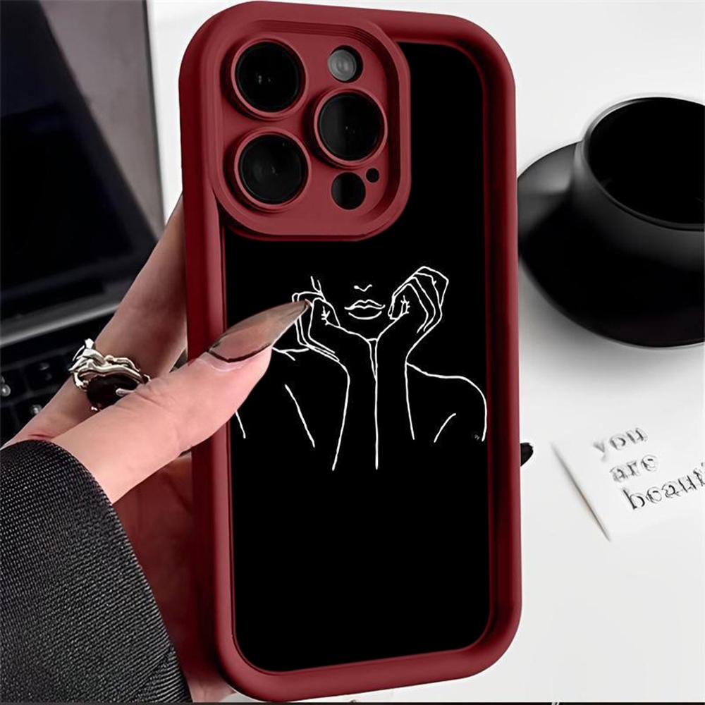 

Ae79 femme Framed Black Art защитные чехлы для телефонов Xiaomi Poco X5 M6 Redmi Note 13 12 11 Pro 13C 12C A3 9 10 12S Angel Eyes TPU задняя крышка Redmi 13 4G