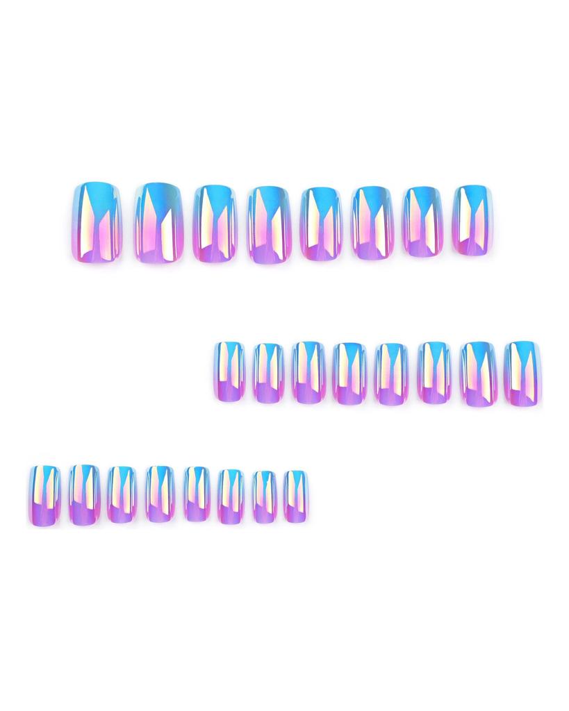 24pcs/Box Detachable Ballerina False Nails Wearable Fake Nails Full Cover Laser Nail Tips Manicure Tool Press On Nails