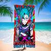 Cartoon Anime Game Arcane J-Jinx Main Art Bath Towel Microfiber Soft Water Absorbing Breathable For Kids Cartoon Beach Towel
