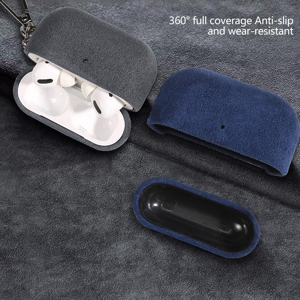 For Airpods Pro 2 Airpods Pro 3 Airpods 4 3 Case Retro Suede Leather Earphone Case Luxury Artificial Leather All Inclusive Case