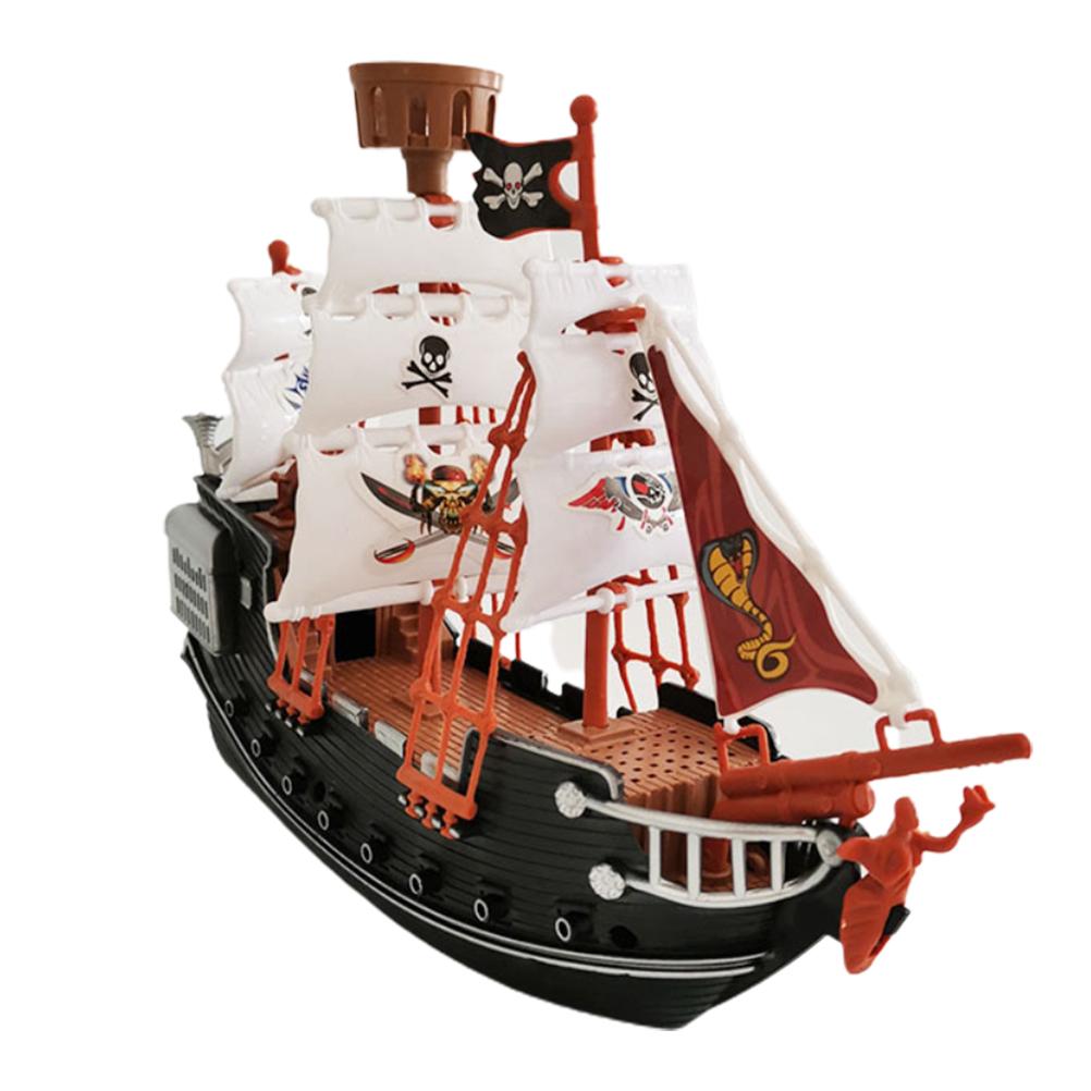 Childrens Kids Pirate Ship Pretend Toy Home Decoration Ornaments Safety Pirate Ship Model for Kids