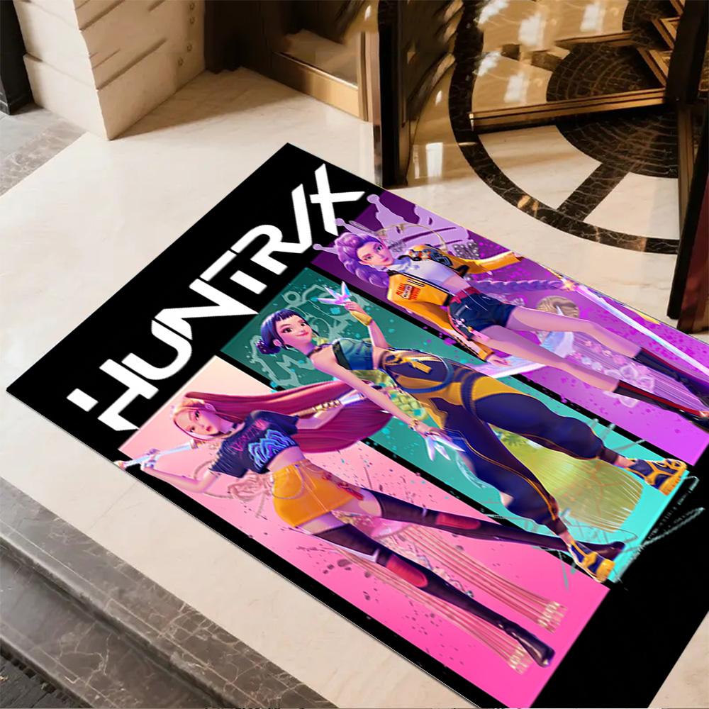 K-pop Demon Hunters Area Rug Suitable for Game Room Decorate room Dormitory Dining Room Anti-slip Rug Office home decor Gift for Festivals