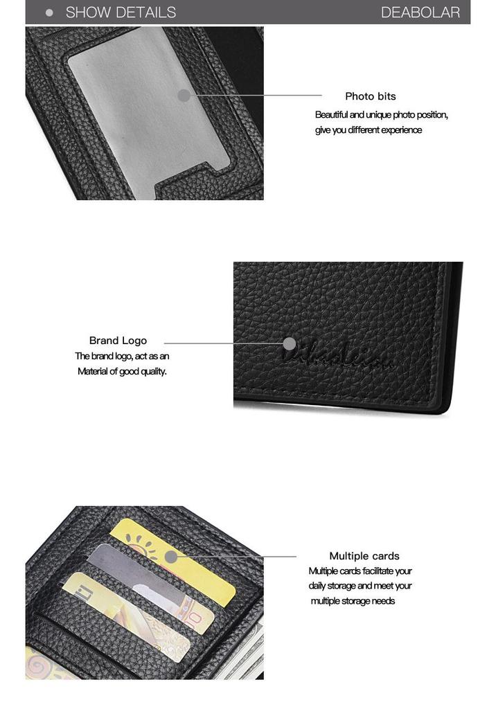 Men's Ultra-Thin Leather Card Holder & Wallet - Korean Style