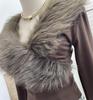 Millennial Hot Girl Fur Patchwork V-Neck Long Sleeve Slimming Top 23326