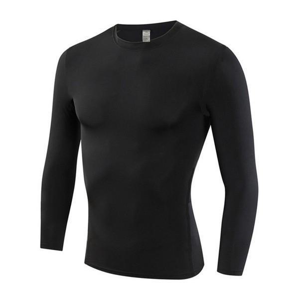 

Мужские спортивные леггинсы с длинным рукавом: Быстросохнущий баскетбольный тренировочный топ для бега и фитнеса L