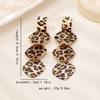 Leopard Print Long Tassel Earrings for Women