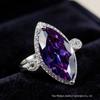 Miki Light Luxury Purple Zircon Marquise Engagement Ring - Versatile High-End Accessory