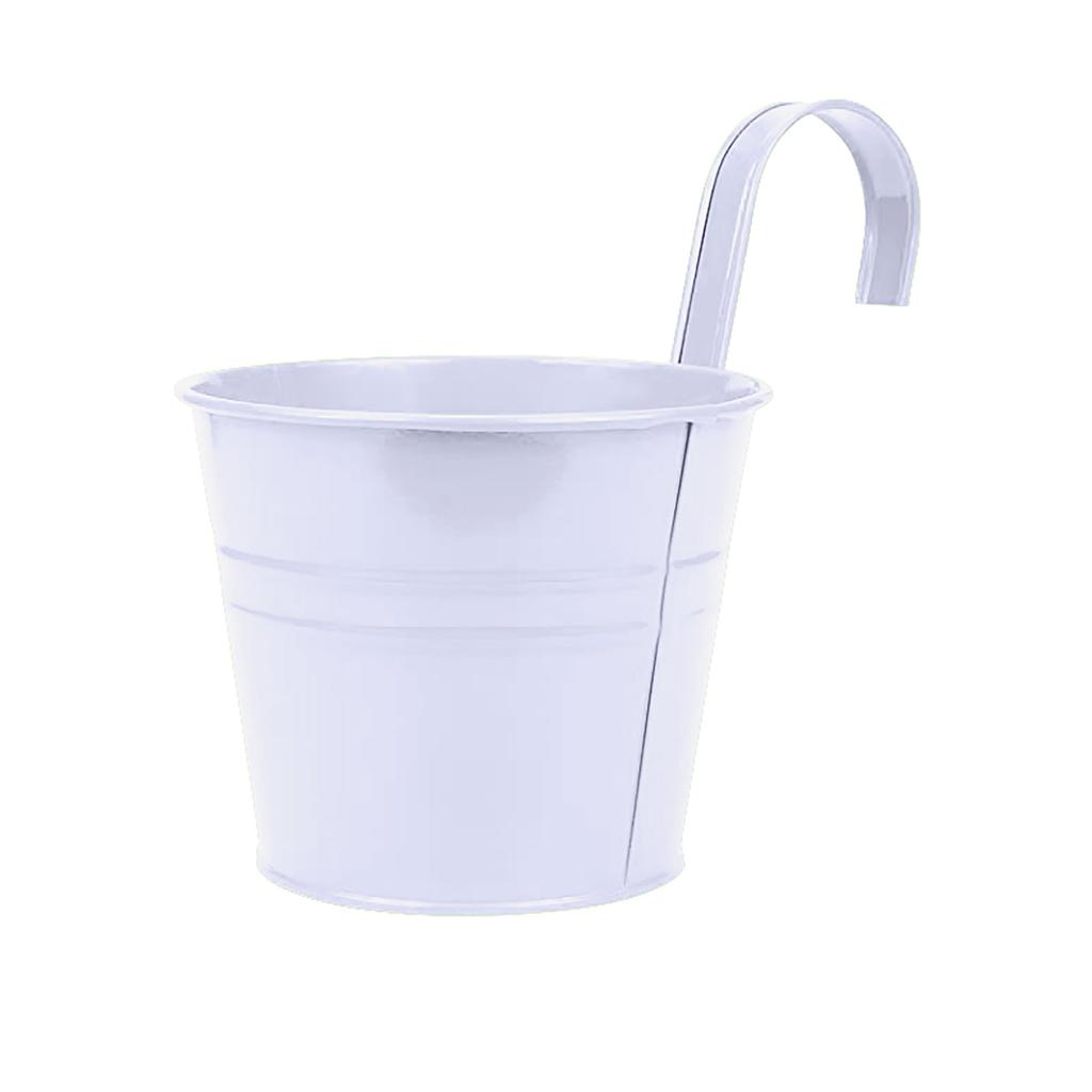 Non Detachable Hook Simulation Flower Pot Iron Sheet Small Bucket With Meat Iron Pot Hook Bucket Iron Sheet