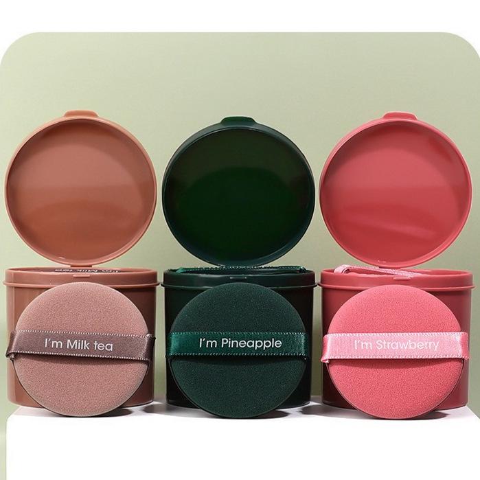 Faction Strawberry Pie Dual-Use Non-Latex Powder Puff - Dry & Wet Makeup Beauty Sponge