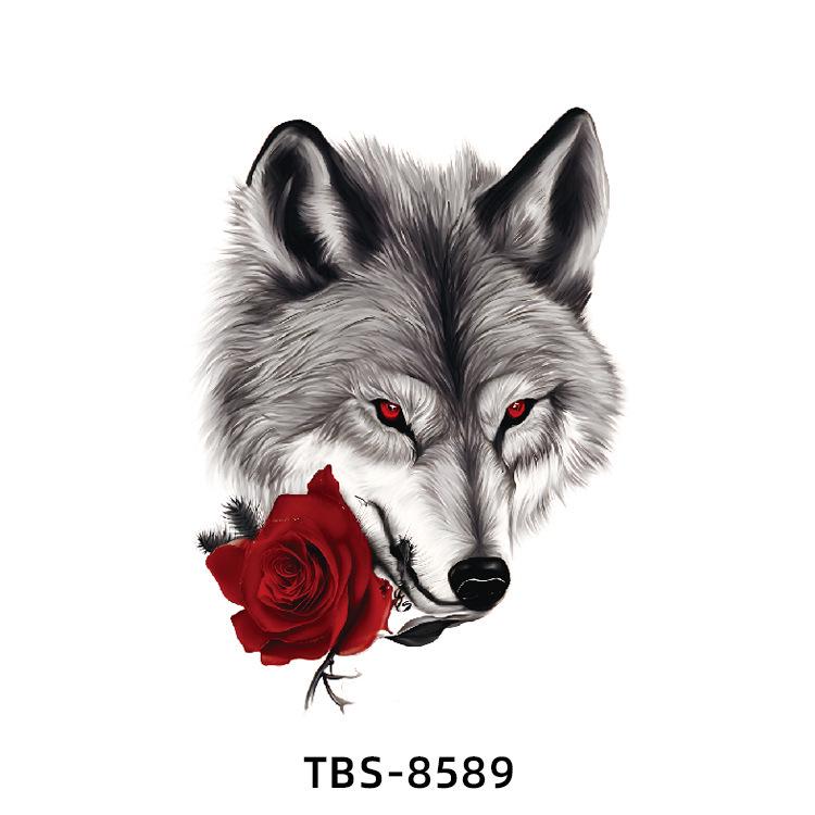 Realistiska Djurtotem Tatuering Klistermärken: Drake, Fenix, Tiger, Varg