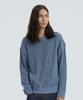 KNITTED Soft Cotton Drop Shoulder Waffle Knit Stone Blue