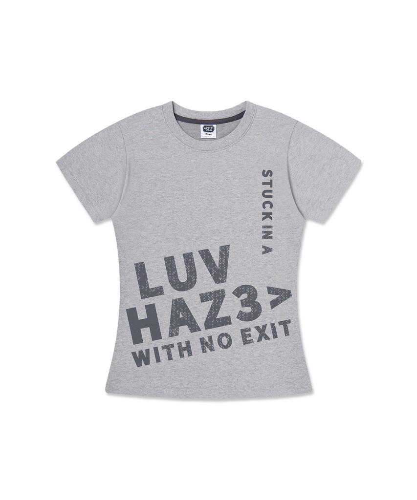 ALVINCLO [Women] No Exit Semi-Crop Short Sleeve T-Shirt Ast3704 (4 Colors)