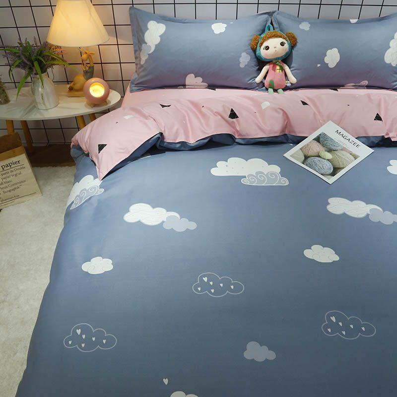 Cartoon Duvet Cover Household Skin-friendly Washable Modern Quilt Covers Students Non-fading Bedding Luxury Housse De Couette