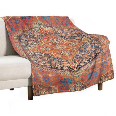 17th Century Turkish Carpet Print Throw Blanket Heavy To Sleep Blankets Sofas Of Decoration Sofa Bed Comforter Blankets