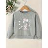 European Sizes Cute Printed Pattern Simple Sweet Beauty Baby Spring Thin Round Neck Hoodie