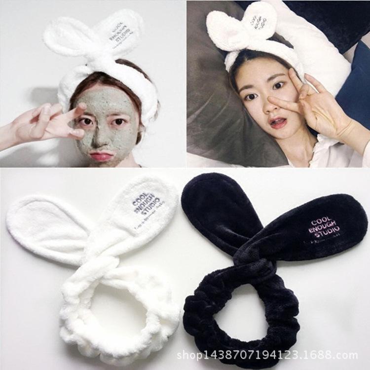 Custom Women s SPA Makeup Hair Bands Wrap Facial Yoga Headbands for Face Washing Shower чёрный