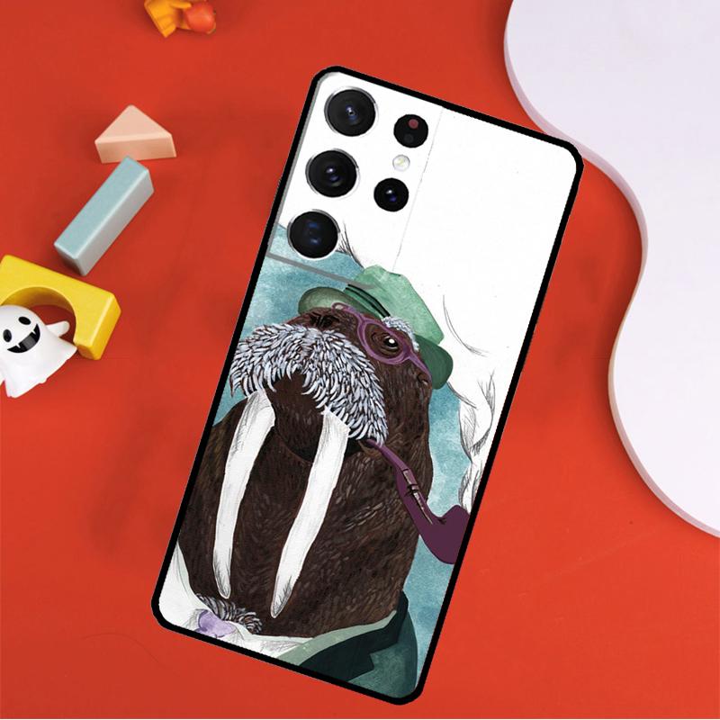 Cute Walrus Phone Case For Samsung Galaxy S25 Ultra S24 Ultra S9 S10 S20 S21 S22 S23 Plus S24 FE Cover