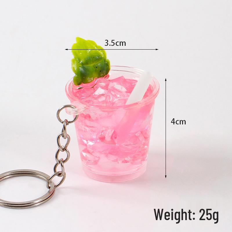 Handgemachter Taiwan Fruchtsaft Eisbecher Schlüsselanhänger - Kaltgetränke Anhänger Spielzeug