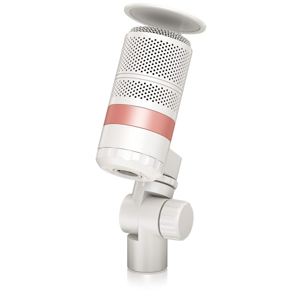 TC Helicon GoXLR MIC-WH Dynamic Microphone with Supercardioid Polar Pattern, Dual-Joint Adjustable Headphones, Built-in Pop Filter, and 9