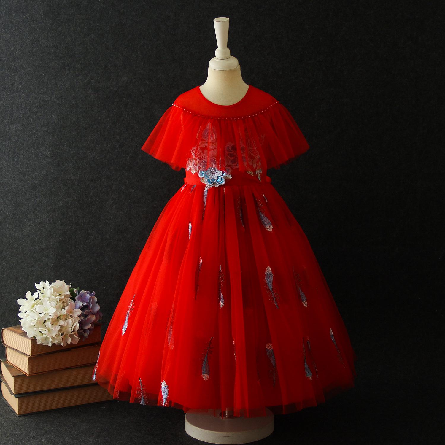 

2026 Princess Girls Dress – Elegant Korean Style Children s Formal Wear 120 cm