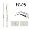 ANNAFRIS Stainless Steel High Precision False Eyelash Tweezers Straight Curved Pointed Tip Tweezers Lash Extension Makeup Tools