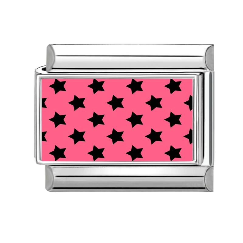 Fashion Pink Charm Car Rose Strawberry Cherry Heart Italian Links Fit 9mm Bracelets Bangle Stainless Steel DIY Making Jewelry