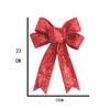 23CM Large Red Sparkling Glitter Christmas Ribbon Bow Christmas Tree Decoration