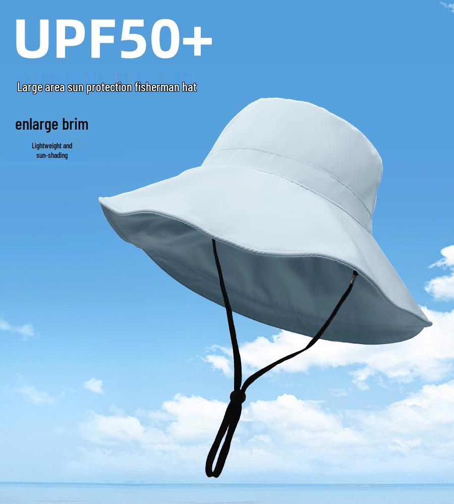 Women's Anti-UV Foldable Fisherman Hat with Large Brim for Summer/Spring Sun Protection