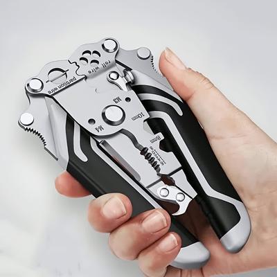 18 In 1 Foldable Wire Stripper Hand Tool for Wire Stripping,cutting,wrenching,fixing,twisting,nail Pulling,screw Driver with Convenient Storage Design