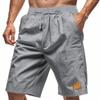 Men's Lightweight Linen Breathable Solid-Color Beach Sports Casual Loose-Fit Shorts