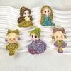 Princess Diamond Hair Clip, Water Cup, Luggage Bag, Phone Case, Refrigerator Magnet, and DIY Material Accessories with Cream Glue