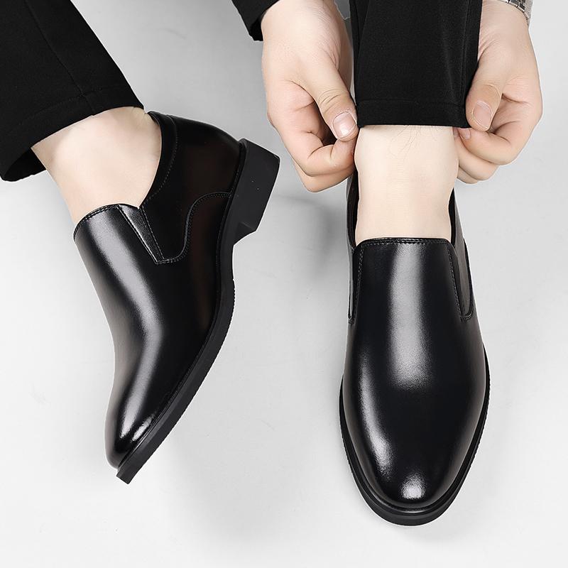 Fashion Men's Business Leather Shoes Classic Casual Style Office and Leisure Outdoor Street High Quality Adult Work Shoes Plus Size
