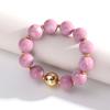 New Resin Round Beaded Chain Necklaces Bracelets for Women Man Statement Marbling Color Acrylic Choker Handmade Jewelry Gift